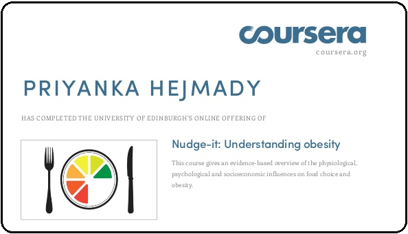 Coursera - Nudge-it: Understanding Obesity (The University of Edinburgh)