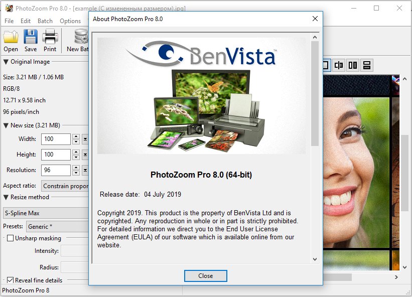 free Benvista PhotoZoom Pro 8.2.0