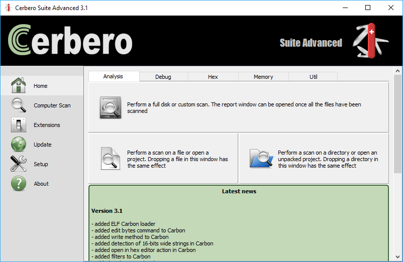 Cerbero Suite Advanced 6.5.1 instal the new for windows
