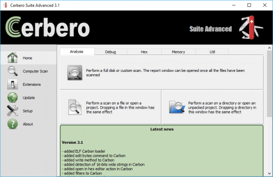 for windows download Cerbero Suite Advanced 6.5.1
