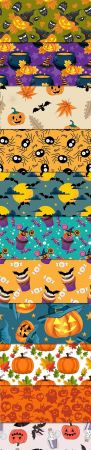  Halloween Seamless Pattern Set
