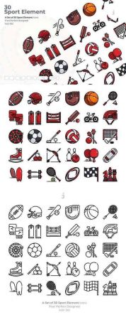 30 Sport Element Icons