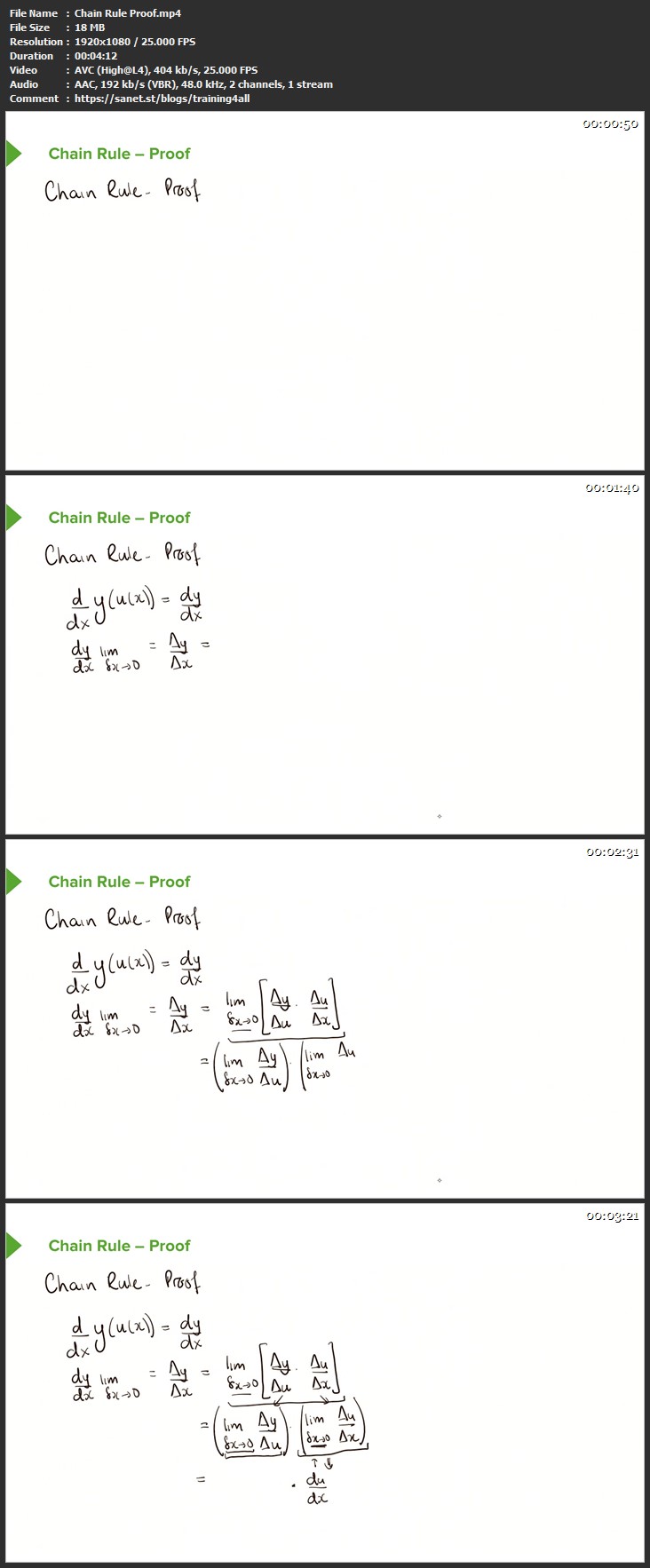 calculus chain rule product rule