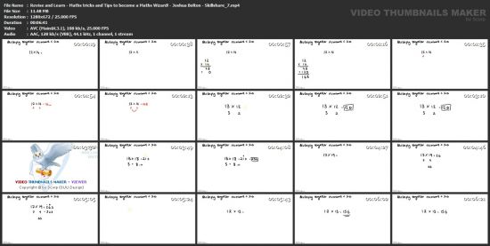 Revise and Learn - Maths tricks and Tips to become a Maths Wizard! 