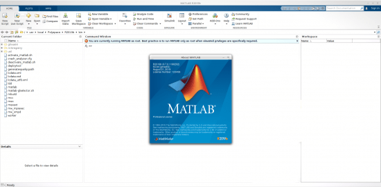 MathWorks MATLAB R2019b v9.7.0.1190202 (x64) Linux