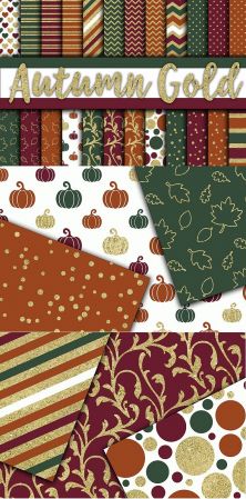 Autumn Gold Digital Papers   329539