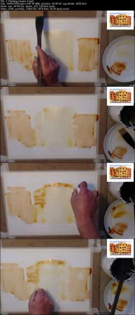 Relax painting watercolor FREE style with a HAKE brush #1