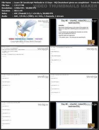  Learn 30 JavaScript Methods in 12 Days - HQ Cheatsheet given on completion!