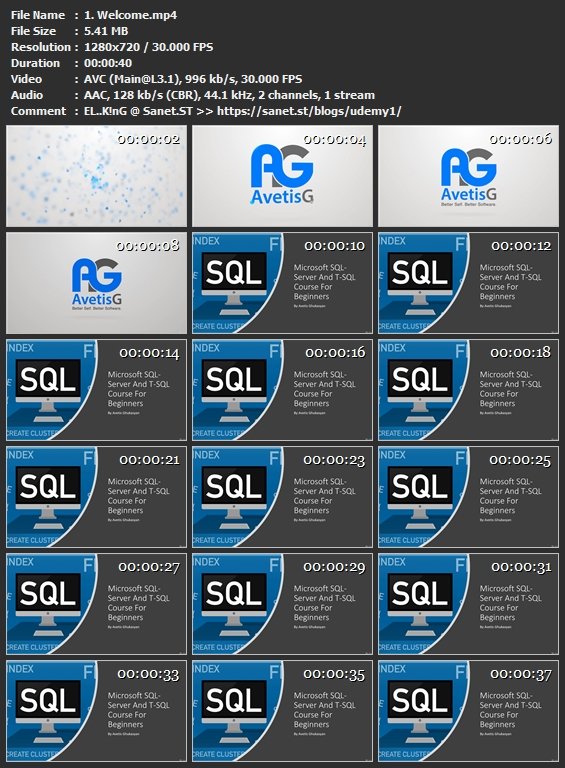 Download Microsoft SQL Server And T-SQL Course For Beginners - SoftArchive