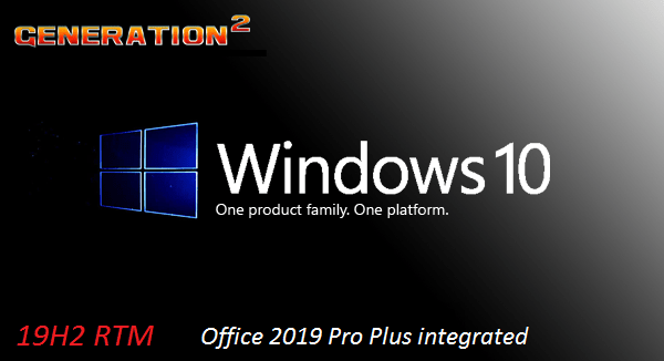 Windows 10 Pro 19H2 v1909 Build 18363.449 x64 incl Office 2019 Pro Plus x64 October 2019