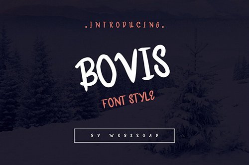 Bovis   Custom Handmade Font Style