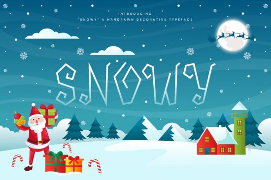 Snowy   Decorative Christmas Font