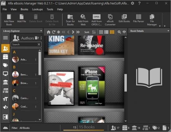 Alfa eBooks Manager Pro 8.6.14.1 free instals