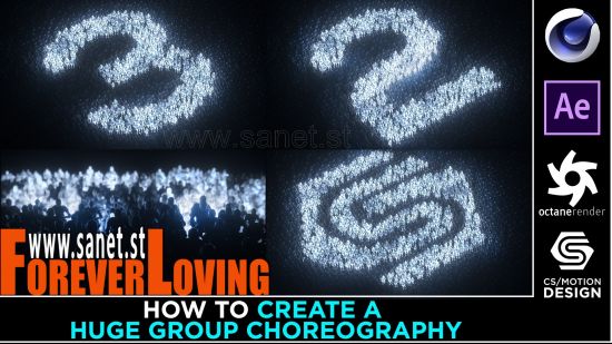 Group Choreography \\ Crowd Animation In Cinema 4D