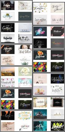 140 Handwritten Font Collection   55 Typefaces   $704 Value for $19