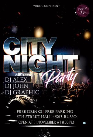 DesignOptimal City Night Premium flyer psd template