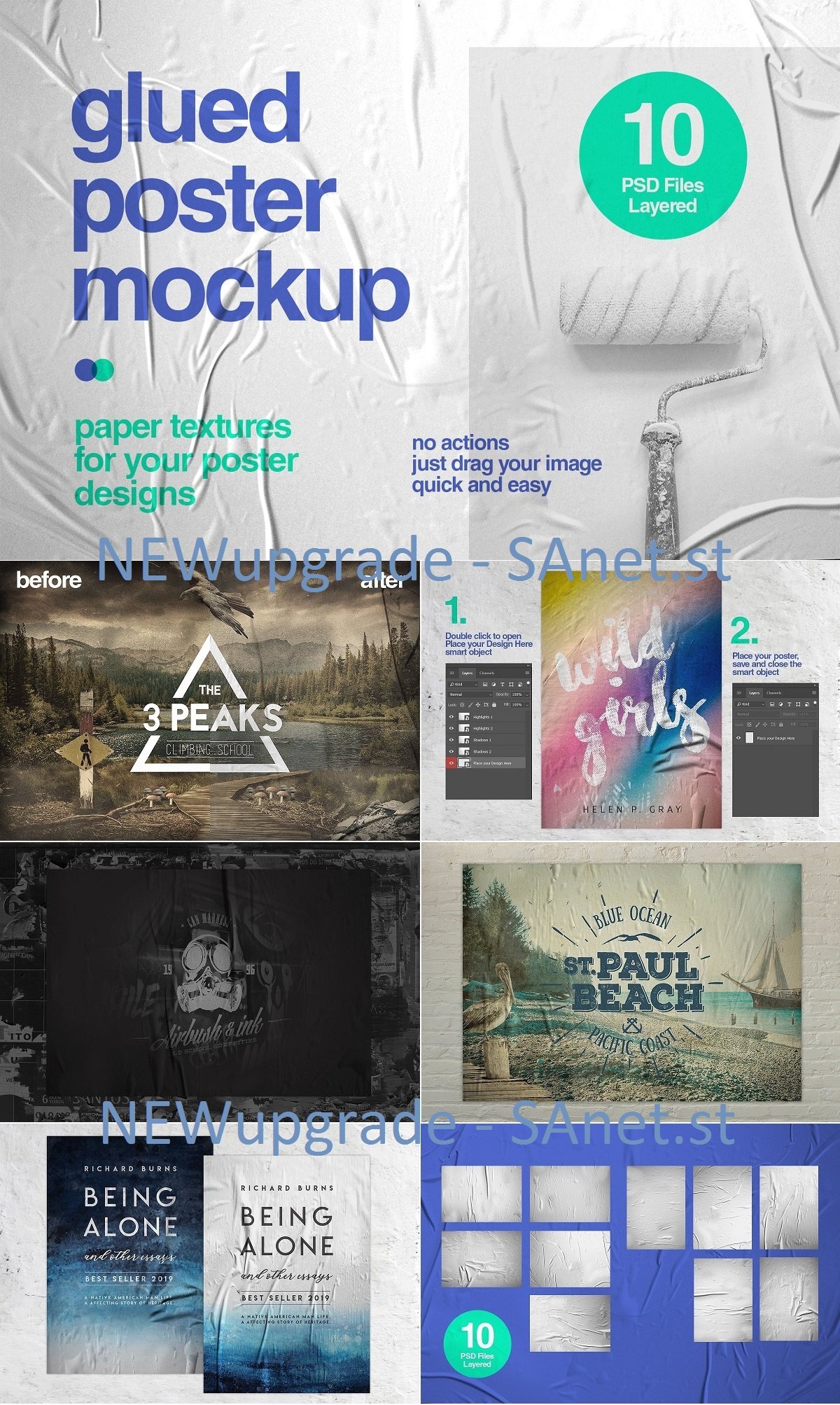 Download Download Glued Poster Mockup Collection 4327438 - SoftArchive
