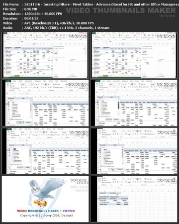  Pivot Tables - Advanced Excel for HR and other Office Managers