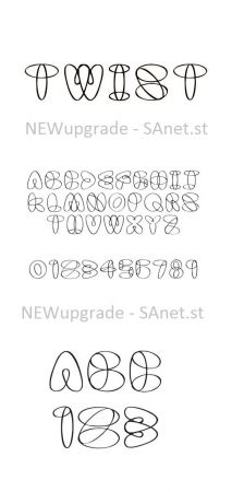Twist Thin Outlined Font