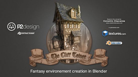 The Cliff Tower Fantasy - Blender 3D - Full course