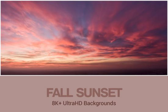 8K+ UltraHD Fall Sunset Backgrounds