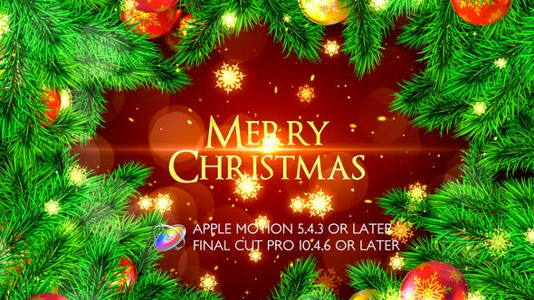 DesignOptimal Merry Christmas Opener Apple Motion 25049197