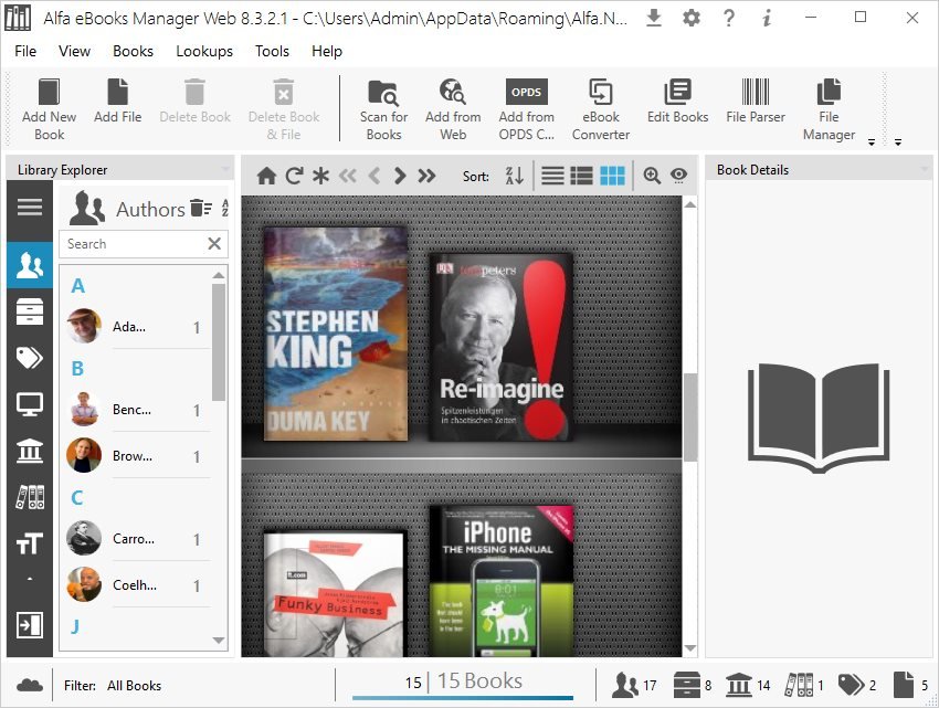 downloading Alfa eBooks Manager Pro 8.6.14.1