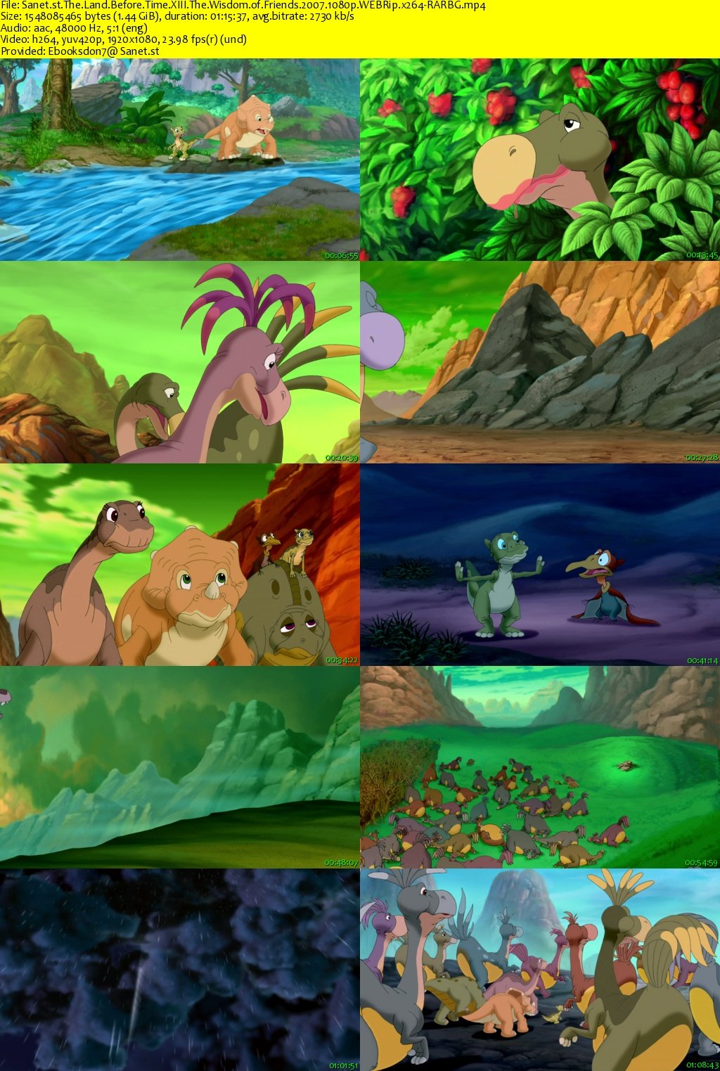 The Land Before Time XIII The Wisdom of Friends 2007 1080p WEBRip x264