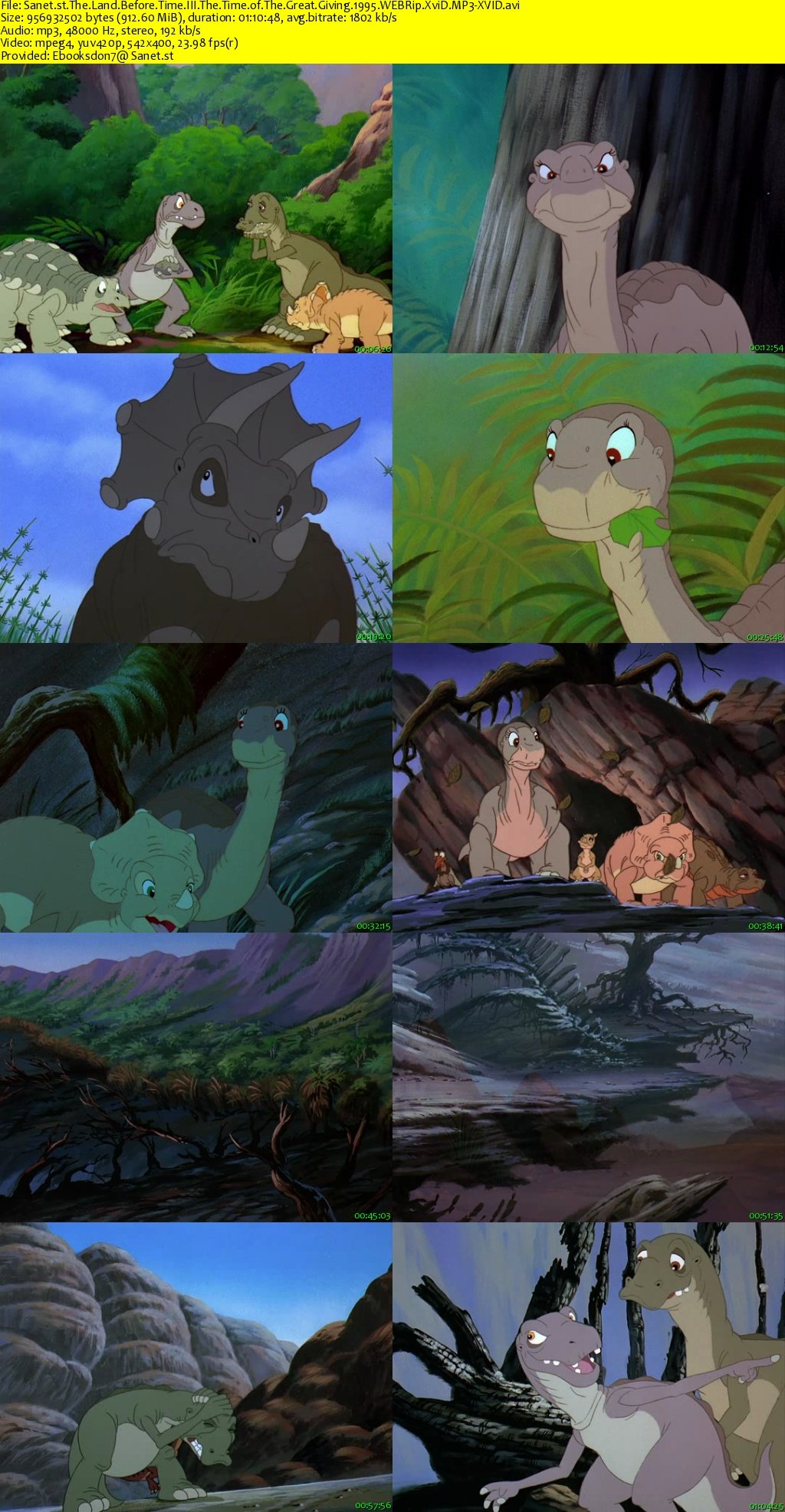 the land before time iii the time of the great giving 1995