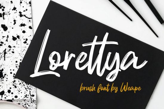 Lorettya   Brush Font