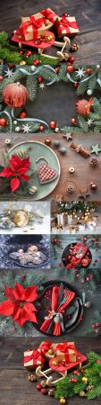 Christmas decorative composition design background