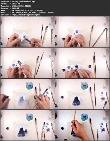 Three basic watercolor techniques