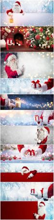 Santa Claus gift, Christmas holiday background