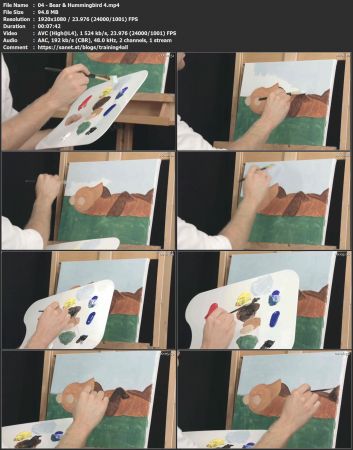 Learn to paint a Bear &amp; Hummingbird Step-By-Step