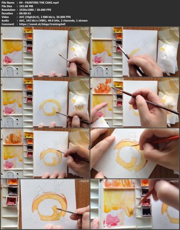 Strawberry Dessert Collection Paint with me PART 1: Strawberry Swiss Roll