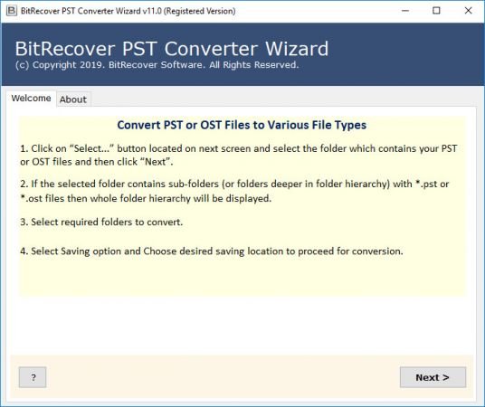 BitRecover PST Converter Wizard 13.7