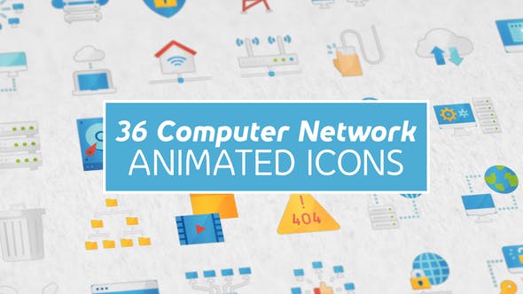 DesignOptimal Computer Network Modern Flat Animated Icons 25337148