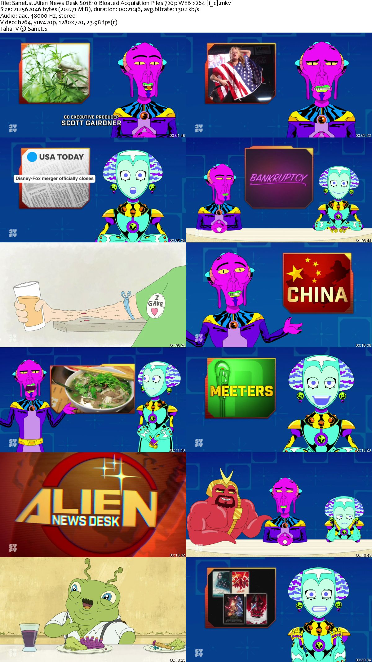 alien news desk characters