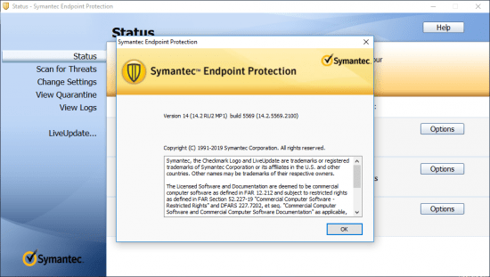 symantec endpoint protection out of date