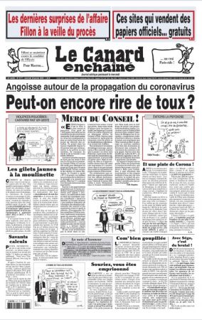 Le Canard enchaîné - Mercredi 29 Janvier 2020