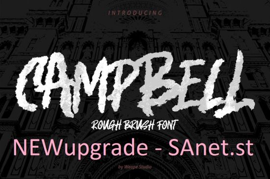Campbell   Rough Brush Font