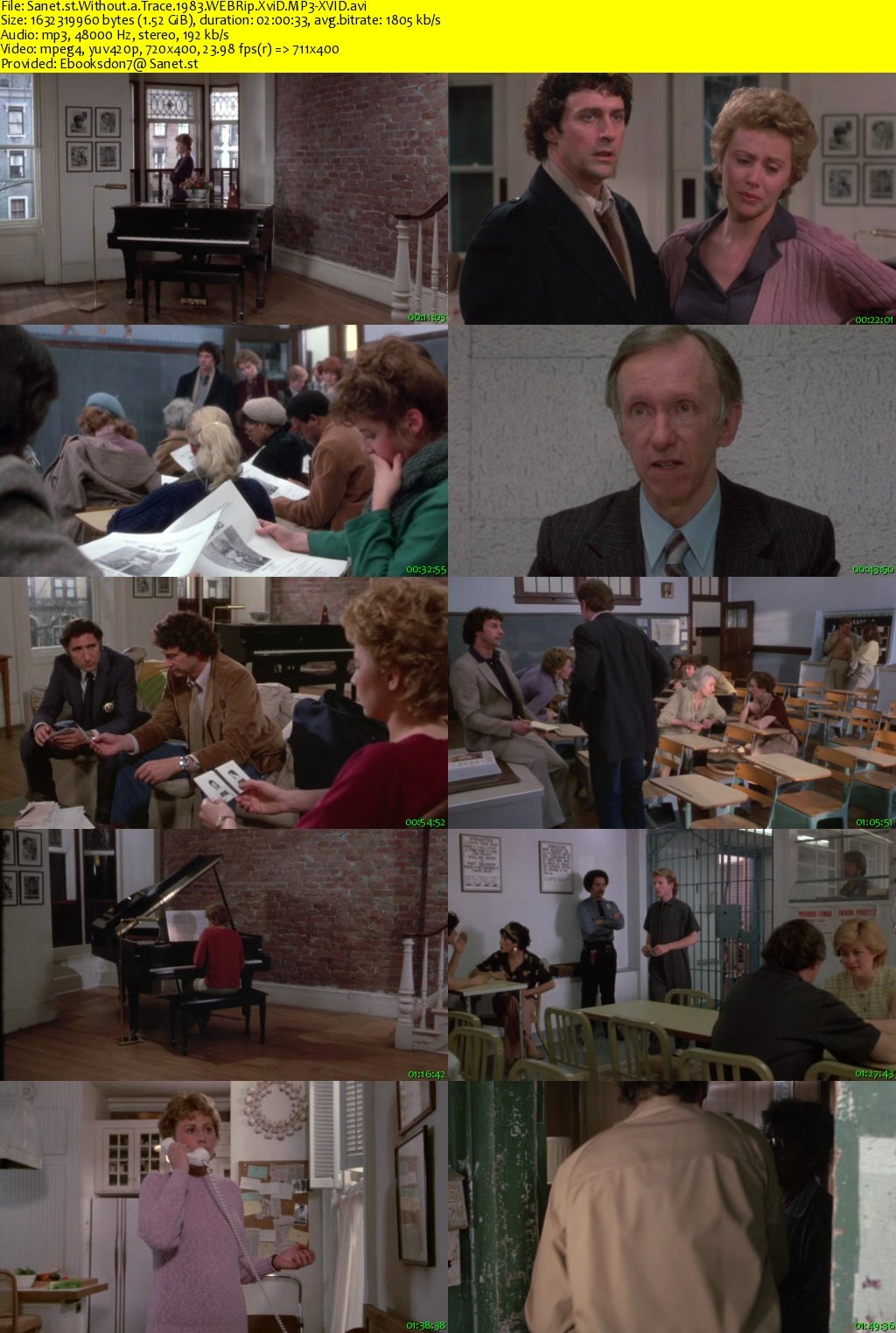 Download Without A Trace 1983 Webrip Xvid Mp3 Xvid Softarchive