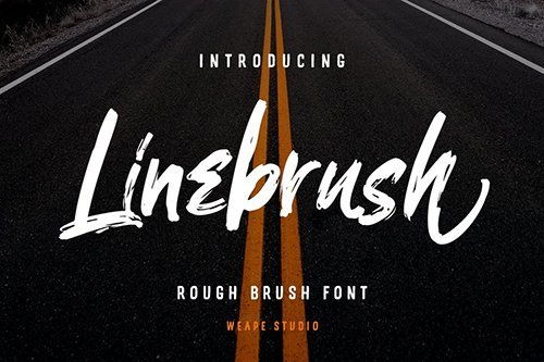 Linebrush   Rough Brush Font