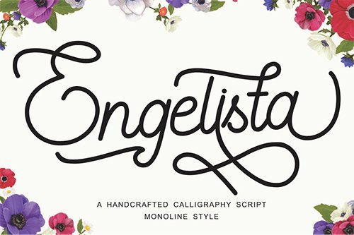 Engelista   Handcrafted Calligraphy Script Font
