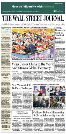 The Wall Street Journal - Monday, February 3, 2020 (True PDF)