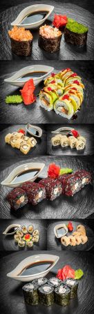 Japanese cuisine with fresh seafood and sauce