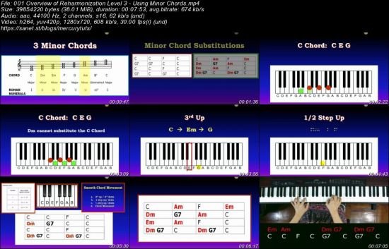 Learn Piano #3 - Music Harmony &amp; Learn 3 Minor Piano Chords