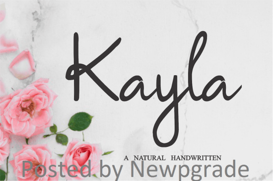 Kayla   Natural Handwritten Font