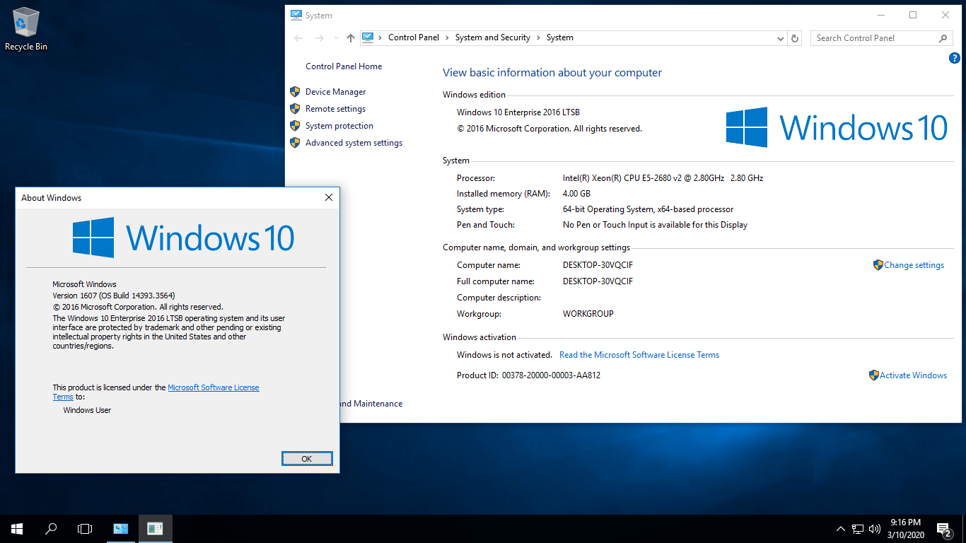 Windows 10 корпоративная 2016