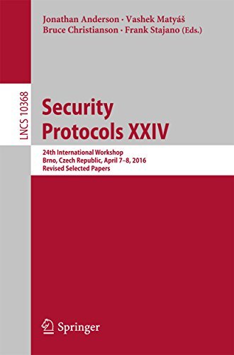 FreeCourseWeb Security Protocols XXIV 24th International Workshop Brno Czech Republic April 7 8 2016 Revised Selected Papers